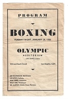 1936 Maxie Rosenbloom vs. Charlie Coates Heavyweight Boxing Fight Program