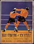 1935 Joe Louis vs Max Schmeling Fight # 1 Boxing Program 