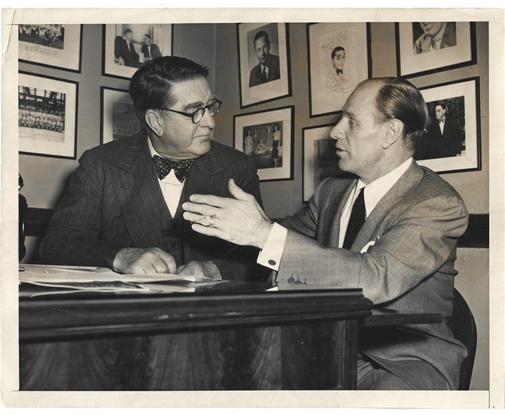 C. 1940's Branch Rickey & Leo Durocher Acme Newspictures Type 1 Wire Photo