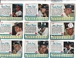 1962 Post Cereal Cards Lot of (9)  - Numbered 