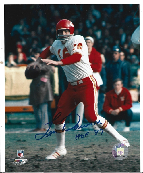 Len Dawson (HOF) Autographed NFL Properties 8 x 10 Photo with Hologram