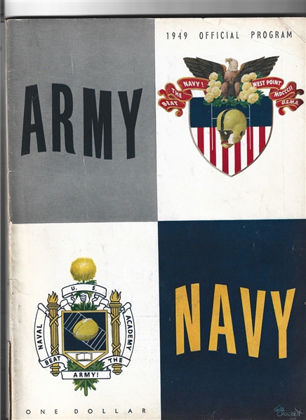 1949 Army vs. Navy College Football Program