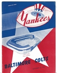 1948 Baltimore Colts (AAFC - Pro Football) vs. NY Yankees Official Program