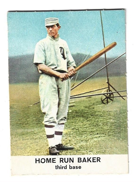 1961 Frank Home Run Baker (HOF) Golden Press Baseball Card - Clean Back