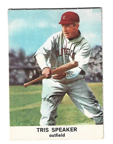 1961 Tris Speaker (HOF) Golden Press Baseball Card - Clean Back