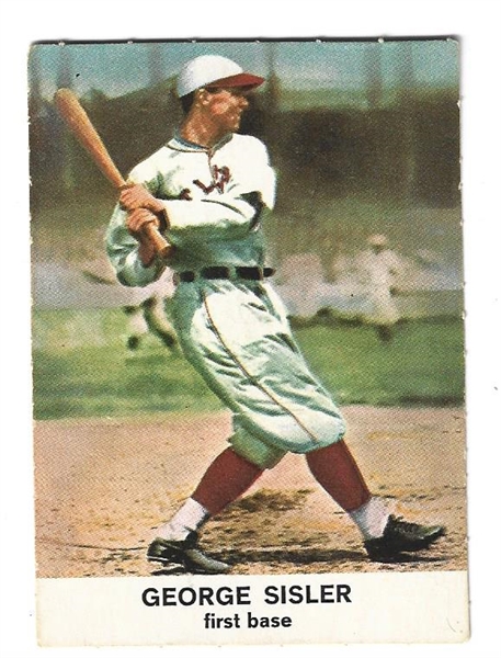 1961 George Sisler (HOF) Golden Press Baseball Card - Clean Back