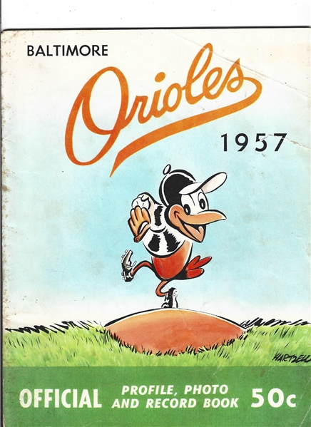 1957 Baltimore Orioles Official Yearbook 