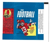 1968 Topps Football Card  5 Cent Wrapper - Better Grade