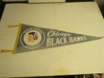 1960s Chicago Black Hawks (NHL) Full Size Felt Pennant 