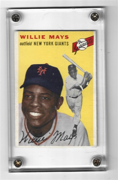 1954 Willie Mays  (HOF) Topps Baseball Card - # 90 - A Stunner 