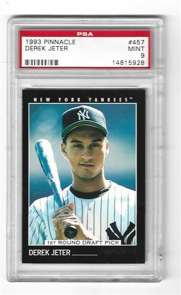 1993 Derek Jeter (HOF) Pinnacle - 1st Round Draft Pick Card - Graded PSA 9