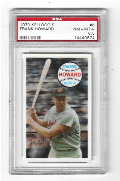 1970 Frank Howard (Washington Senators) Kellogg's Card PSA Graded 8.5