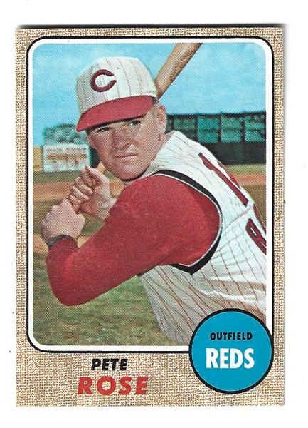 1968 Pete Rose (Cincinnati Reds) Topps Baseball Card - Better to High Grade