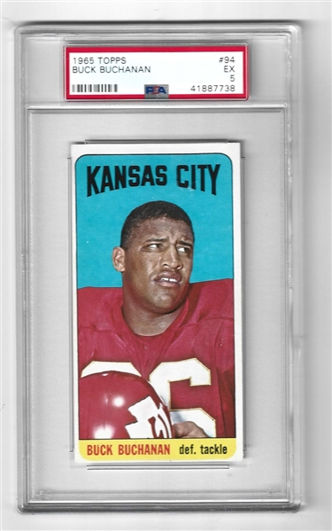 1965 Bick Buchanan (HOF) Topps Football Card PSA Graded 5 