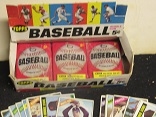 1966 Topps Baseball Memorabilia Lot - (1) Box, (3) Rec. Packs, Wrappers and Cards