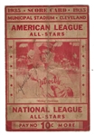 1935 MLB All-Star Game (At Cleveland) 4 Page Scorecard 