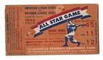 1943 MLB All-Star Game Official Ticket at Shibe Park in Philadelphia