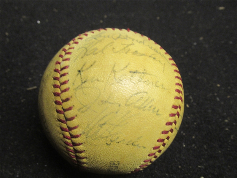 1940 Cleveland Indians Autographed Team Baseball with Bob Feller