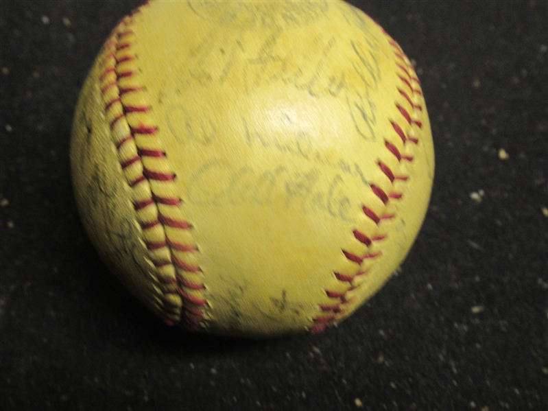 1940 Cleveland Indians Autographed Team Baseball with Bob Feller