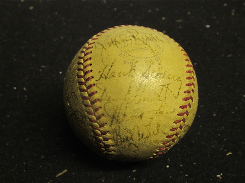 1950 Pittsburgh Pirates (NL) Autographed Team Baseball with Ralph Kiner