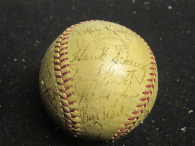 1950 Pittsburgh Pirates (NL) Autographed Team Baseball with Ralph Kiner