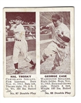 1941 Double Play Baseball Card - Hal Trosky & George Case 