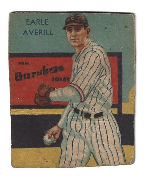 1935 Diamond Stars Earle Averill Baseball Card