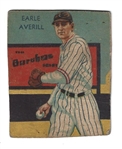 1935 Diamond Stars Earle Averill Baseball Card