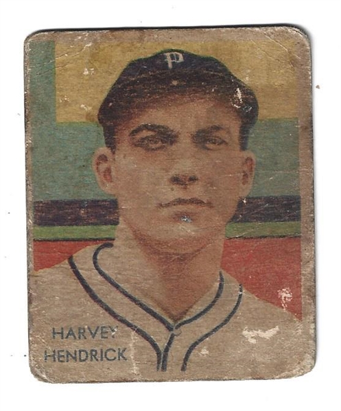 1935 Diamond Stars Harvey Hendrick Baseball Card