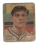 1935 Diamond Stars Harvey Hendrick Baseball Card