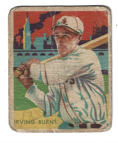 1935 Diamond Stars Irving Burns Baseball Card