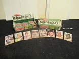 1962 Topps Baseball Memorabilia Lot - Display Box, (3) Reconstituted Packs, Cards & Gum