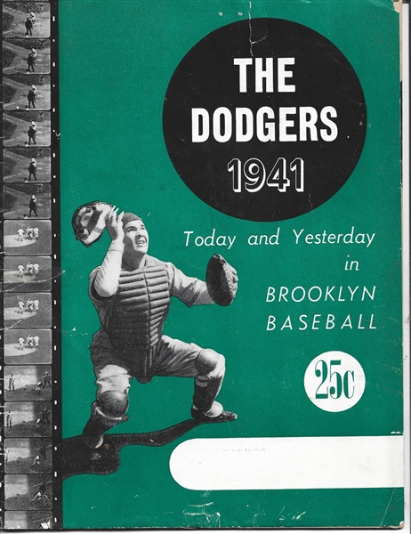 1941 Brooklyn Dodgers (NL Champions) Official Yearbook