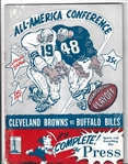 1948 AAFC Championship Game - Cleveland Browns vs. Buffalo Bille - Official Program