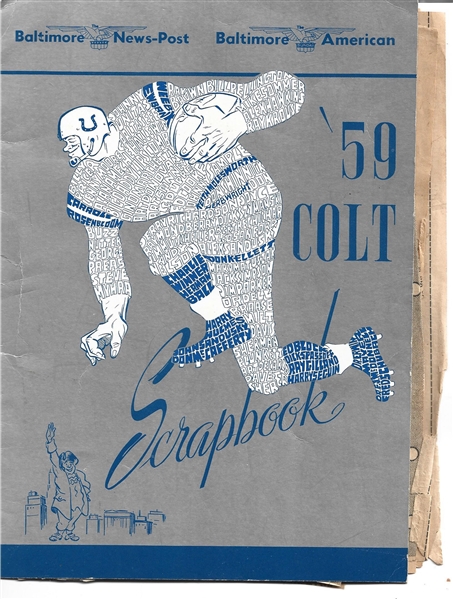 1959 Baltimore Colts (World Champions) Baltimore News Post & Baltimore American Scrapbook