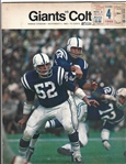 1968 NY Giants (NFL) vs. Baltimore Colts Official Program with Ticket & Clippings