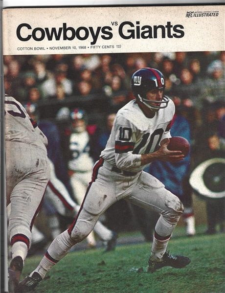 1968 Dallas Cowboys (NFL) vs.NY Giants at the Cotton Bowl in Dallas