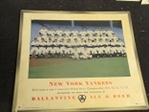 1954 NY Yankees Ballantine Beer Large Size Laminate Team Display Piece