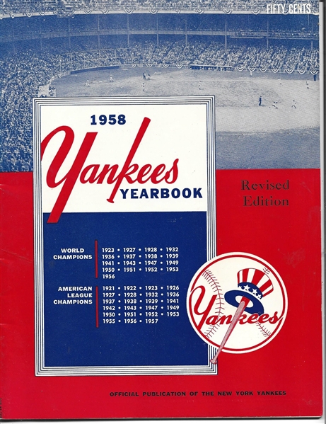 1958 NY Yankees Official Yearbook