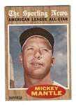 1962 Mickey Mantle (HOF) Topps All-Star Card