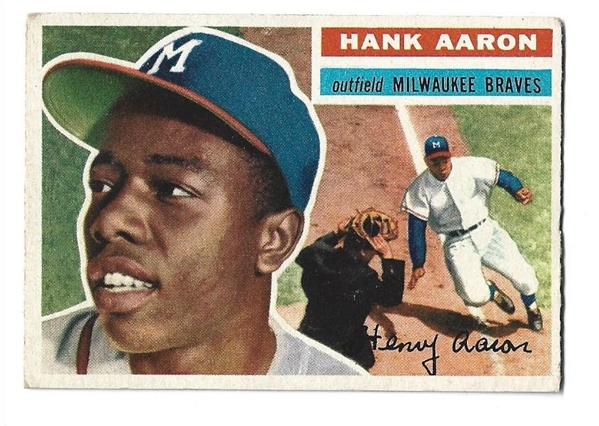 1956 Hank Aaron (HOF) -  Topps 3rd Year Card 