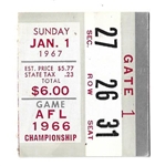 1966 AFL Championship Ticket Stub