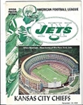 1964 NY Jets (AFL) vs. KC Chiefs Official Program with Ticket Stub