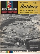 1965 Oakland Raiders (AFL) vs. NY Jets Official Program at Oakland