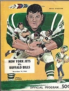 1965 NY Jets vs. Buffalo Bills (AFL) Official Program