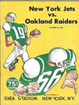 1966 NY Jets vs. Oakland Raiders (AFL) Official Program 