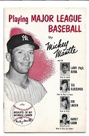 1950's Mickey Mantle (HOF) Playing Major League Baseball Booklet