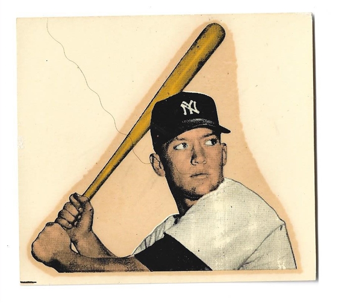 1950's Mickey Mantle (HOF) Unused Transfer Decal