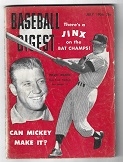 1956 Mickey Mantle (HOF) Baseball Digest From His Triple Crown Year