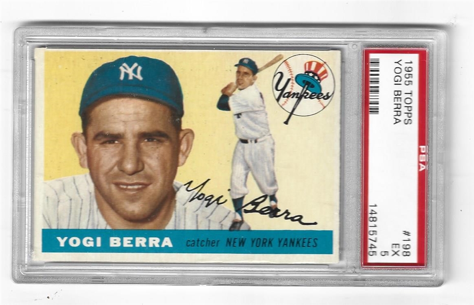 1955 Yogi Berra (HOF) PSA Graded 5 Topps Baseball Card